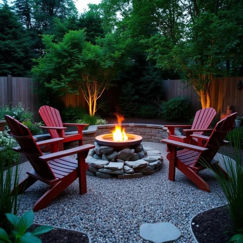 Build a Gravel Firepit Lounge